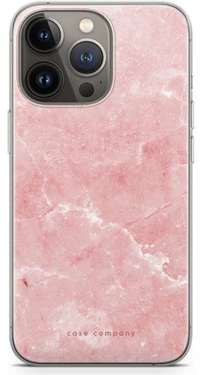 Case Company® - Hoesje geschikt voor iPhone 13 Pro hoesje - Roze marmer - Soft Cover Telefoonhoesje - Bescherming aan alle Kanten en Schermrand