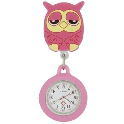 Fako® - Verpleegstershorloge - Zusterhorloge - Verpleegster Horloge - 3D Roller - Uiltje Roze