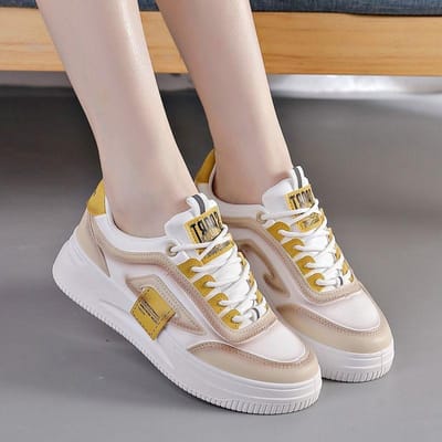 Nieuwe Witte Schoenen Trendy Casual Schoenen Herfst Board Schoenen Ademend Mode Casual Damesschoenen Zachte Zool Witte Schoenen 40 white