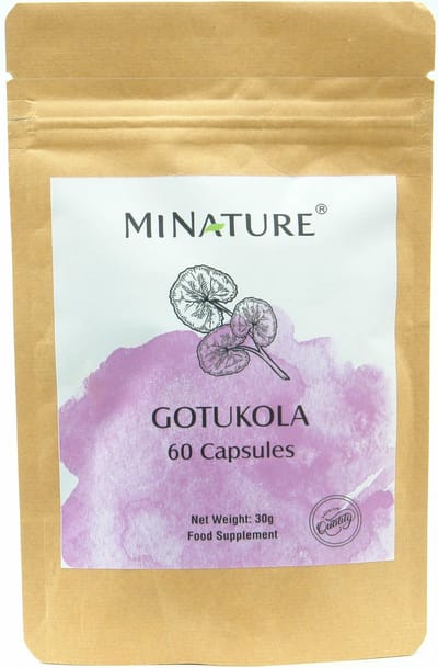 Gotu Kola Capsules 60 stuks - 450mg Poeder van Centella Asiatica, Waternavel per Vegan Capsule - 100% Plantaardig