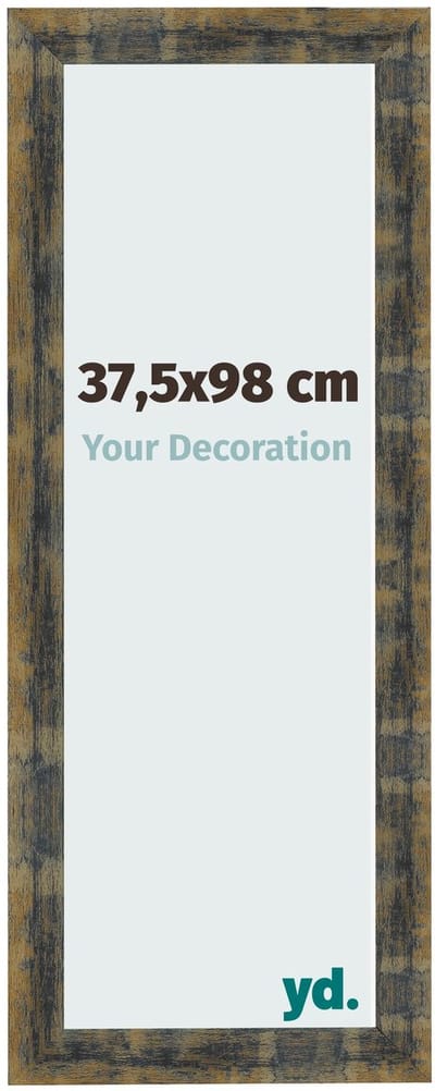 Your Decoration - Fotolijst 37,5x98 cm - MDF - Blauw Goud Gemeleerd - Pisa