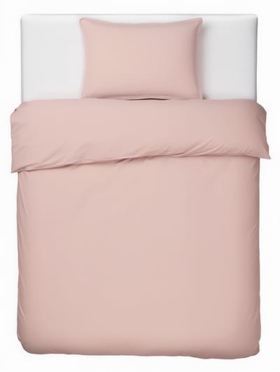 HUSH Living - Dekbedovertrek percale 100% katoen - 200TC - extra fris en koel - sterk en slijtvast - 140x220+20cm - 60x70cm kussensloop - met bevestigingslusjes - oudroze
