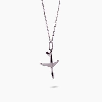 Pinchme Charms - Zweefvliegtuig bedel – Voor dromers, reizigers & hoogvliegers - Echt zilver - Handgemaakt in Nederland - Luxe cadeauverpakking - Ketting Sieraden