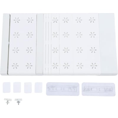 Étagère de Tension de Placard Extensible Sans Perçage 20KG Couverture Complète Séparateurs de Garde-Robe Réglables pour Expandable Length 31?42cm / 12.2?16.5in white