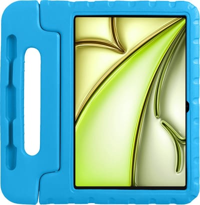 Hoes - Geschikt voor Apple iPad Air (2024/2025/2026) - 11 inch - Kinderhoes Shockproof Bumper - Kidsproof Case - Tablet Hoesje - Kinder Hoesje Cover - Blauw