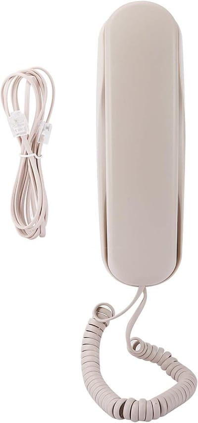 Vaste Telefoon - Telefoon voor thuis - Communicatie Thuis - Tafel en muur - Compact formaat - Beige