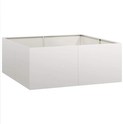 vidaXL Plantenbak 100x100x40 cm roestvrij staal