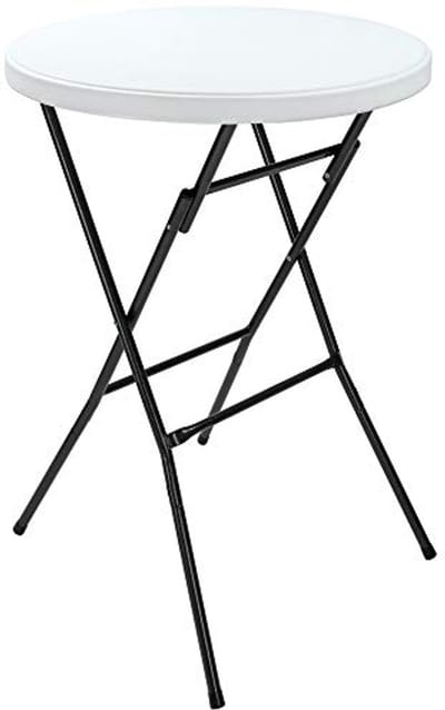 Inklapbare Bistrotafel Ø 72 cm - Hoogte 110 cm - Weerbestendig Tuinmeubel voor Binnen en Buiten