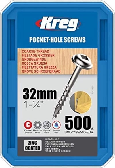 Pocket Hole Schroeven - Schroeven - Houtverbindingen Maken - Zink Coating - 500 Stuks - Zilver