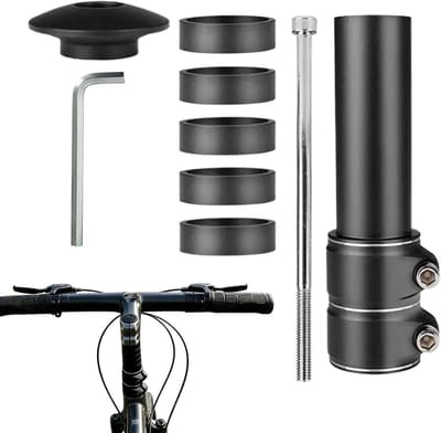 Fietsstuurverhoger - Stuurverlenger Versteller - Comfortabel Fietsen - Verstelbare Hoogte - 10cm Verhoging - Zilver