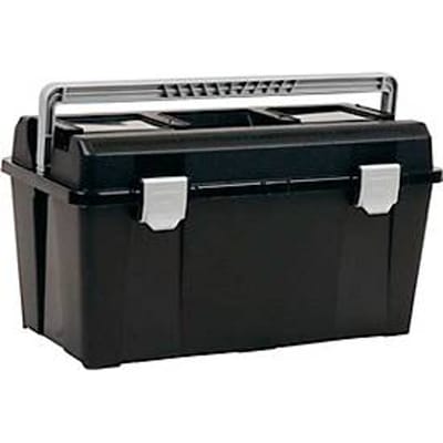 Raaco gereedschapskoffer Gereedschapskoffer 33-34, met drager en assortimentsdoos voor kleine onderdelen, B 480 x D 255 x H 258 mm, gemaakt van polypropeen, zwart
