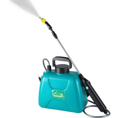 Accu Aangedreven Spuit 1.32 Gallon / 5L USB Oplaadbaar Draagbare Tuinspuit met Telescopische groen