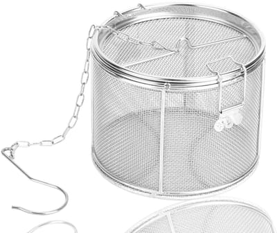 Dailygoods- Theezeefje Roestvrij Staal - Theezeefjes voor Losse Thee - Theefilter voor Losse Thee - Verlengde Ketting - Veilig en Makkelijk te Reinigen - Afmetingen 18 x 10 cm