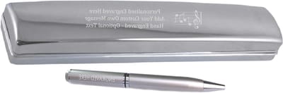Gepersonaliseerde Pen - Schrijfgerei Set - Cadeau Geven - Handgegraveerd Ontwerp - 137mm Lengte - Zilver