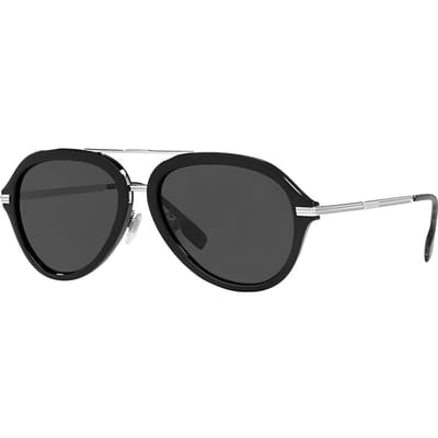 Burberry Tendance Mode Monture en Alliage Minimaliste Forme Irrégulière Lunettes de Soleil Lunettes de Soleil Homme Noir BE4377300187 Eyeglass Case+Box (White/Brown Edition Random) gray