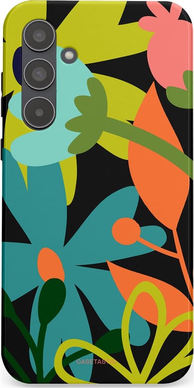 Casetastic Hoesje Geschikt voor Samsung A55 - Stijlvolle Beschermende Duo-layer Case - Botanisch Feest