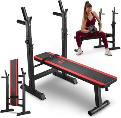 Verstelbare Fitness Bank Inklapbaar met Haltersteun voor Bench Press
