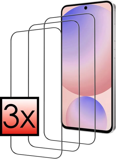 Screenprotector - 3 Stuks - Geschikt voor Samsung Galaxy S24 FE - Full Cover - Beschermglas - Gehard Glas - Tempered Glass - Screen Protector