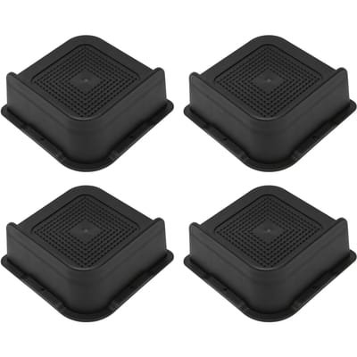4PCS Rehausseurs de Lit ABS Forme L Antidérapants Pieds de Chaise Rehausseurs Supplémentaires Blocs de Support Rehausseurs de Meubles pour Bureau 2in