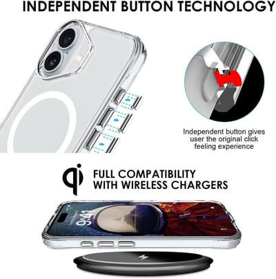 Coverup Hoesje - Geschikt voor iPhone 17 Hoesje - Coverup Transparant TPU Back Cover - MagSafe Compatible - Transparant