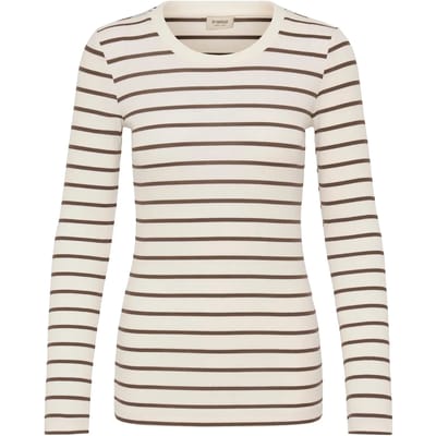 Dames-T-shirt met lange mouwen fransa Hizamond Stripe 33