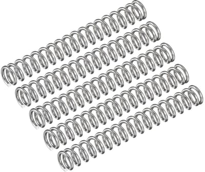 5x Drukveren 5mm Buitendiameter - 40mm Lengte - 0.8mm Draaddikte - RVS 304 Compressieveren