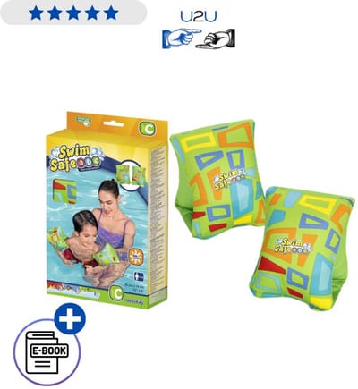 Bestway Groene Zwembandjes 32182 38x14 cm Zwemvleugels Kind 11-19 kg Zwemhulp Lama Design Opblaasbare Armbanden Zwembad Waterpret Met Ebook