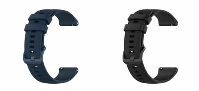 Strap-it Bundel van 2 Universele Siliconen banden 18mm - Zwart & Donkerblauw - Geschikt voor Smartwatches met een 18mm aansluiting - Horlogeband / Polsband / Armband / Sportarmband - Siliconen armband
