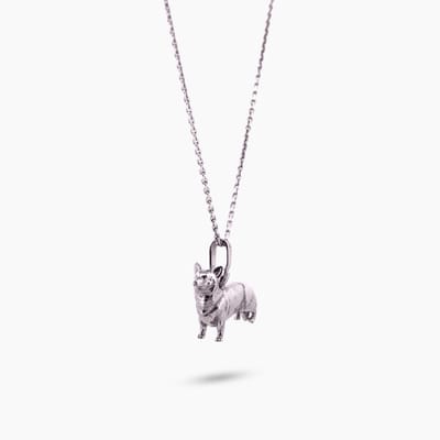 Pinchme Charms - Welsh Corgi Pembroke bedel – Klein van stuk, groots in persoonlijkheid - Echt zilver - Handgemaakt in Nederland - Luxe cadeauverpakking - Ketting Sieraden