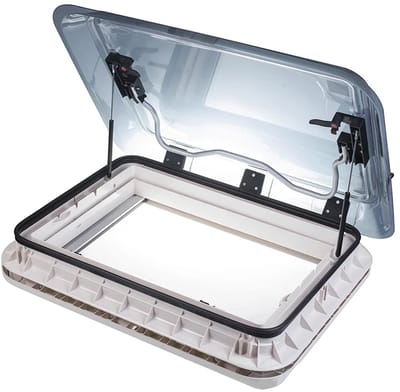 ProPlus Dakluik LED - 70 x 50 cm - 12 Volt - Zonder permanente ventilatie - Maximale openingshoek 60° - Insectenhor - Transparant