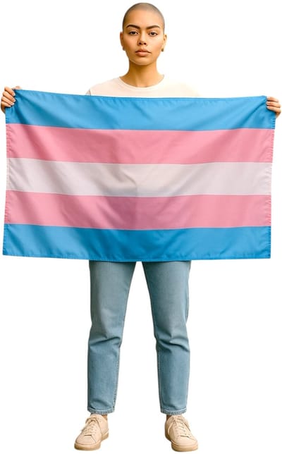 Transgender Vlag – 85x145 cm – Inclusieve Trans Pride Vlag – Voor Binnen & Buiten
