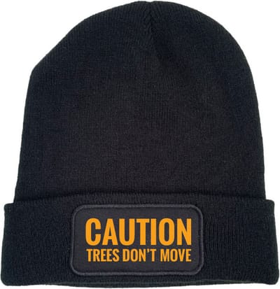 Caution Trees don't move wintermuts zwart - soBAD. | Wintersport | Après ski outfit Warme Muts voor Volwassenen | Heren en Dames Beanie