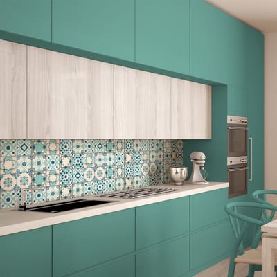 Tegelstickers voor de keuken en badkamer - 24 Azulejos Colomban tegelstickers - 24 stickers van 10x10 cm