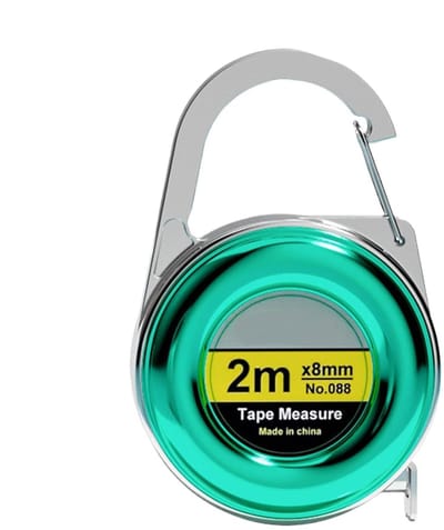 Lichaamsmeetlint Intrekbaar - Klein meetlint - Kleding Maken - Zachte Nanovezelband - 200 cm - Groen