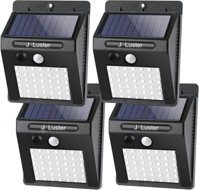 4 Stuks Solar Buitenlamp met Bewegingssensor - Krachtige LED Verlichting voor Tuin en Oprit