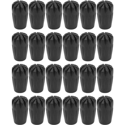 Embouts en caoutchouc pour bâtons de marche, 24 pièces, bâtons de randonnée, protège-pieds, couvre-tête de remplacement gray