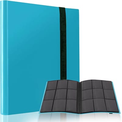 Herbst Trading Card Album - Premium - 9 Compartiments - Transparant - Waterdicht - Verzamelalbum voor 360 kaarten - Blauw