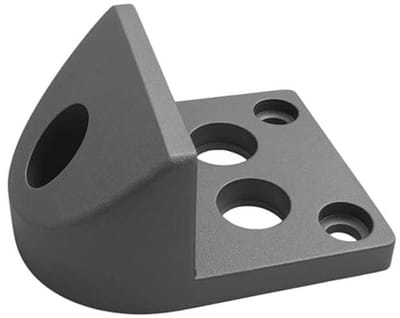 Deurstopper voor zware deuren en roldeuren - 150 x 130 mm, verzinkt staal en rubber