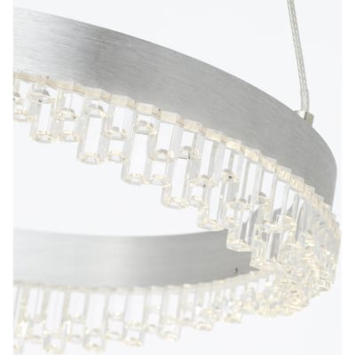 Brilliant Aurora hanglamp, aluminium, Ø 30 cm, aluminium, CCT