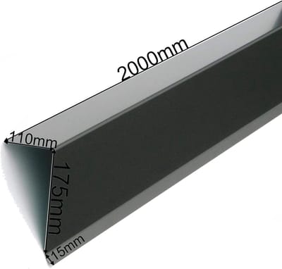 Aluminium Hoekprofiel voor Dakrand Grijs Antraciet RAL 7016 Windveer Dakbescherming