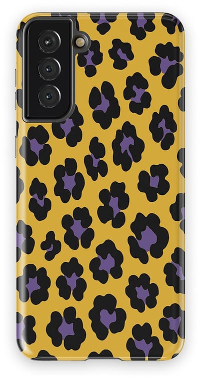 DripCase Luipaard Hoesje Samsung Galaxy S21 Plus | Backcover met Mag | Hoesje met Dierenprint Samsung Galaxy S21 Plus Wild Electric