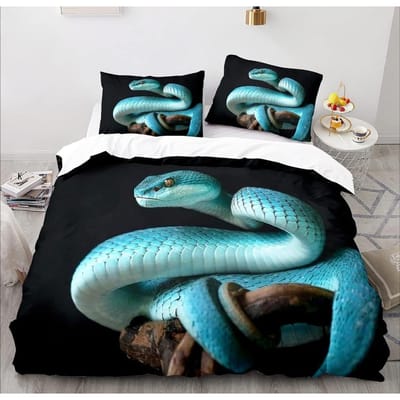 Cartoon Slang Beddengoed, Microvezel Beddengoedsets, Kinderbeddengoed met Rits Kamerdecoratie Dekbedovertrek voor Tieners volwassene 135x200cm