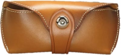 Brillen Etui - Leren Hoes - Veilige Opslag - Draagbaar Ontwerp - 17x4.5x7.5cm - Bruin