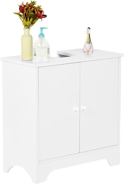 Badkamermeubel - Opbergkast - Badkamer Organiseren - Verstelbare Planken - 30x60x60 cm - Wit