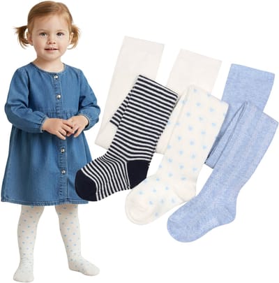 Set van 3 paar zachte, comfortabele meisjesmaillots voor de winter