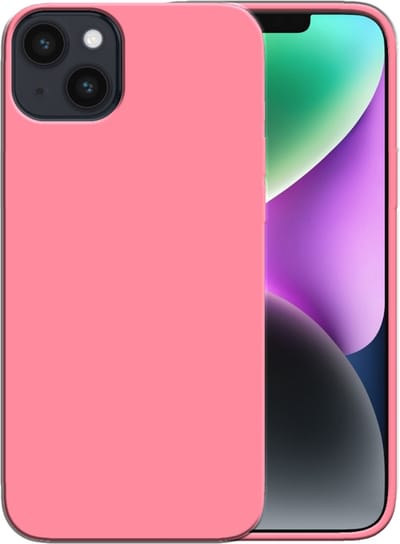 Smartphonica Siliconen hoesje voor iPhone 14 Plus case met zachte binnenkant - Roze geschikt voor iPhone 14 Plus