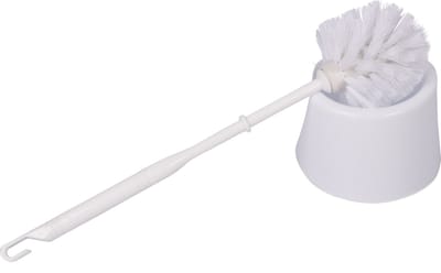 Toiletborstel Met Houder | Sneldrogend, Hygiënisch & Antibacteriële Werking | Goedkope Badkamer Accessoires in Wit | Vrijstaand Design