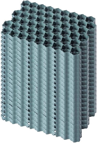 KADAX Paddockplaten van kunststof, 60 x 40 cm, 5 m², 2 kleuren, belastbaarheid tot 1000 t, gazonrooster met antislipnoppen, honingraatplaten (groen, rechthoekig, 20 stuks)