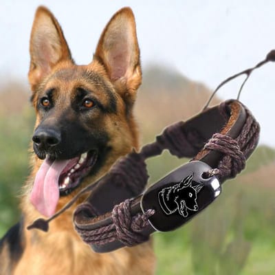 GoedeDoelen.Shop | Veterarmband Dog Carve | Honden Armband | Statement Armband | Dierenwelzijn | Rescue Paws  | Polsmaat 17-24 cm | Cadeau | Statement Sieraad | Wellness-House