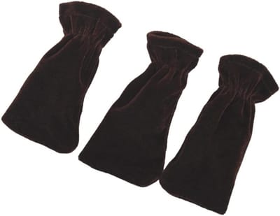 Pedaalhoezen Piano - Pianopedalen Bescherming - Muziek Maken - Set van 3 stuks - 12x6.5cm - Koffie